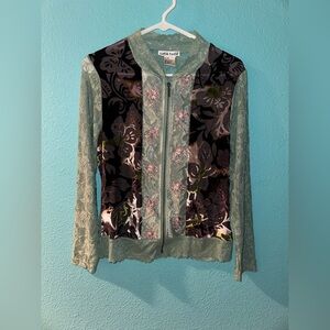 Katie Todd Women's Floral Velvet Blazer - Multicolor